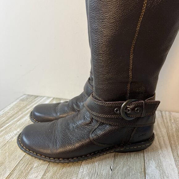 Boc Born Boots Womens 6 M Oliver Tall Riding Brown Leather Knee-Hi Casual - Picture 4 of 15